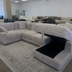 Living Room Set Sectional ottoman couch