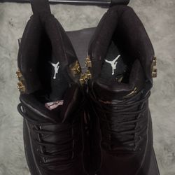 Retro Jordan 12 Reverse Taxi Blk White Gld
