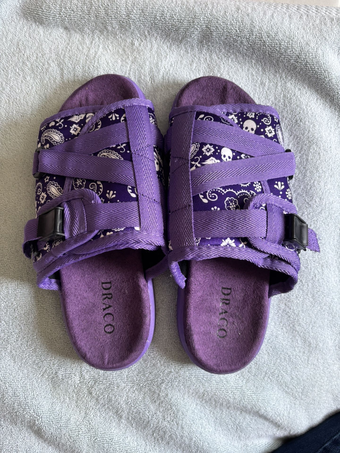 Purple Draco Slides Size 9-10