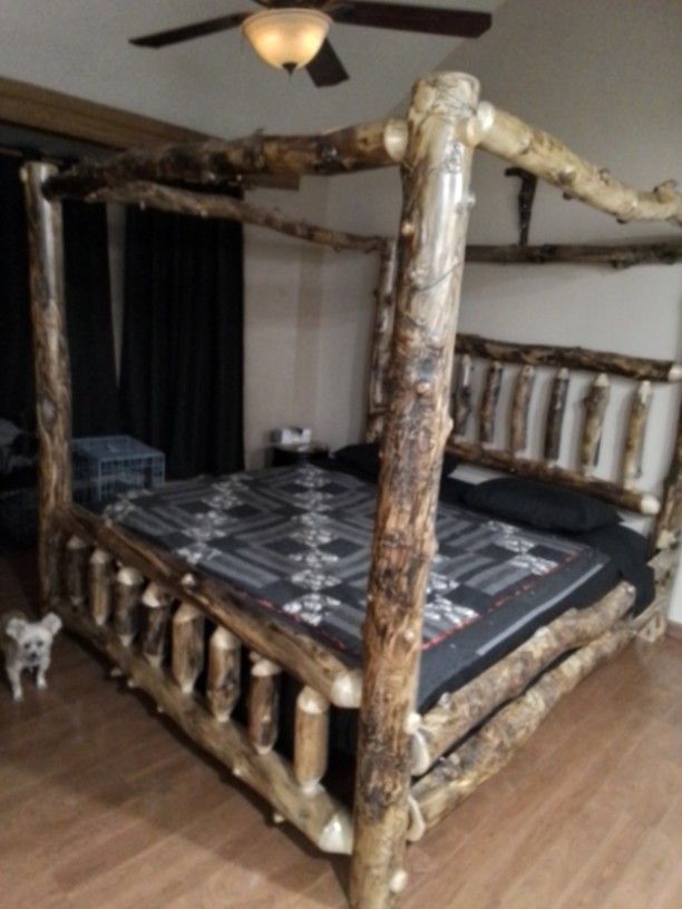 Four Post Log Bed