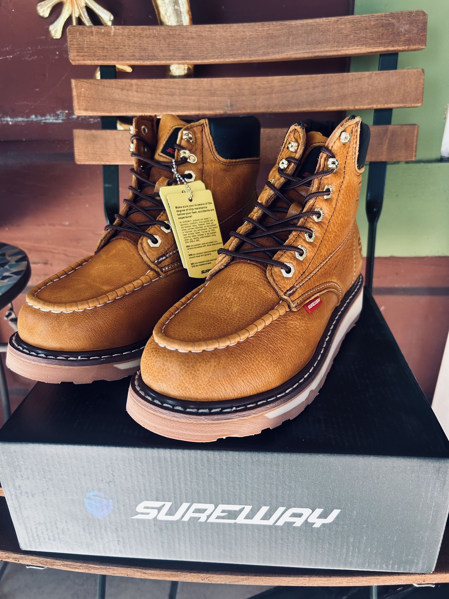 SUREWAY SOFT TOE WORK BOOTS