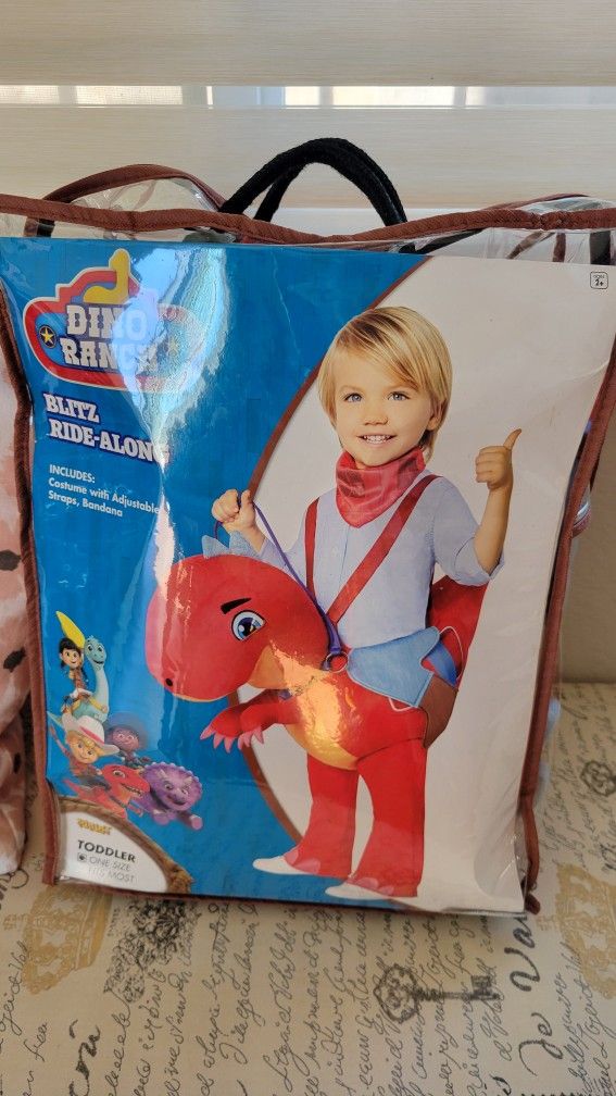 Dino Ranch Blitz Ride Along Dinosaur Halloween Dress Up Toddler Costume Size 3