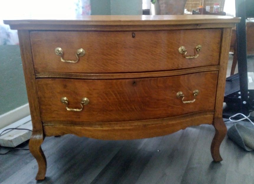 Small 2 Drawer Wood Dresser