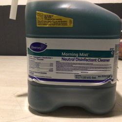 DIVERSEY Neutral Disinfectant Cleaner Concentrate: Morning Mist, 5..liters.