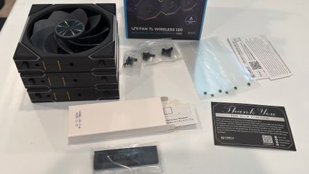 Lian Li UNI Fan TL Wireless 120mm ARGB PWM 3-Pack Reverse Blade Fans 12RTL1W3B
