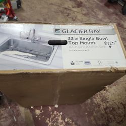 Glacier Bay
Bratten 25 in. Drop-In Single Bowl 18 Gauge Stainless Steel Kitchen Sink with Pull-Down Faucet