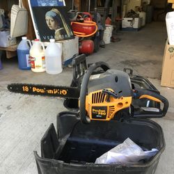 Poulan Pro gas chain saw  18”