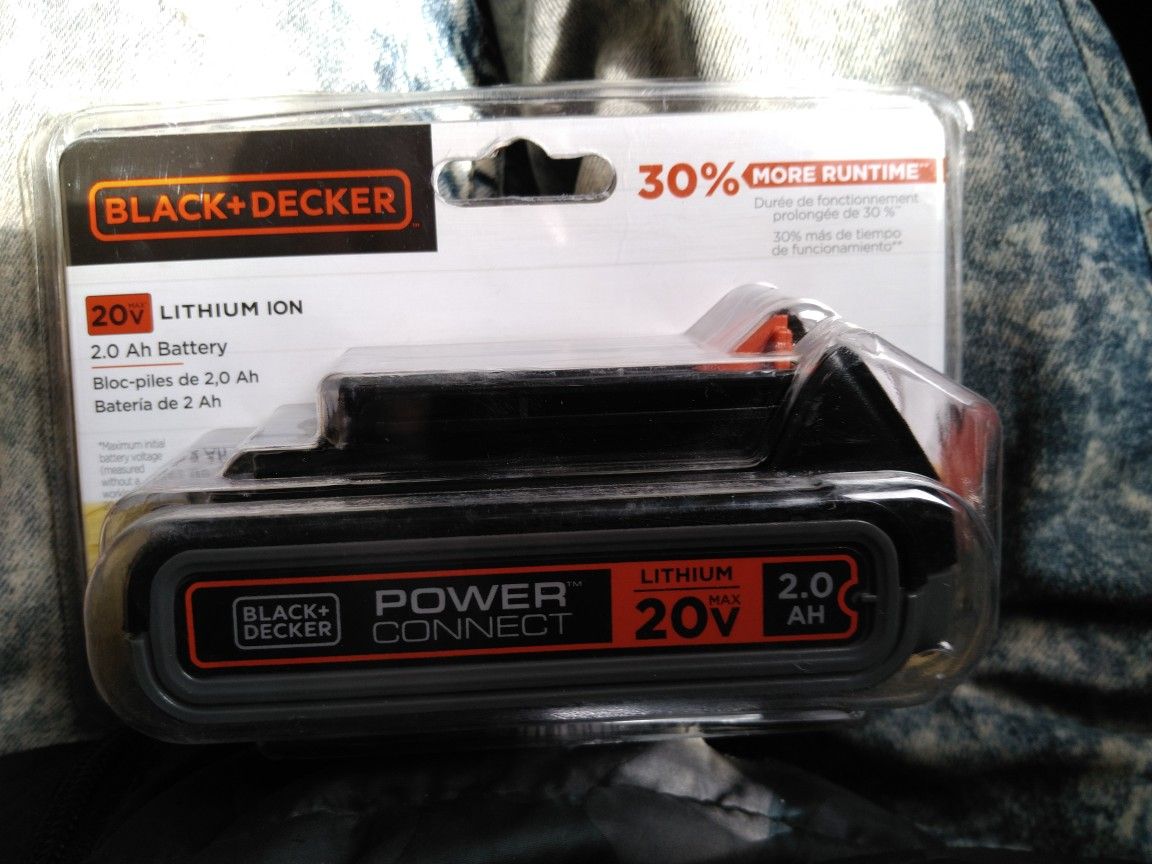 Black And Decker 20v Lithium Ion Battery 