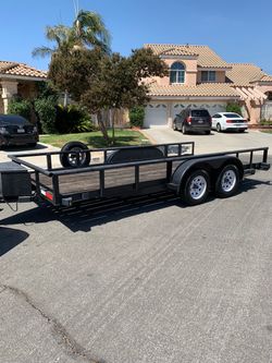 Black Tandem Axle Utility Trailer