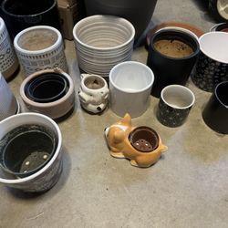 Assorted Ceramic Plant Pots
