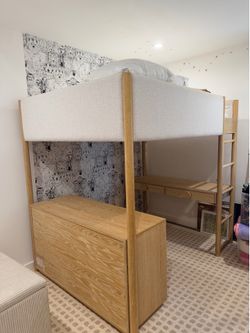 West Elm Statement Knob Loft Bed - Full Size