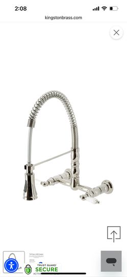 Kingston brass Polished Nickel Kitchen Wall Mount Faucet