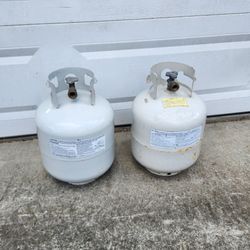2 for $25. Empty Propane Tanks, 5 Gallon, Camping BBQ Barbeque Grill Gas Container Garden Yard Tool