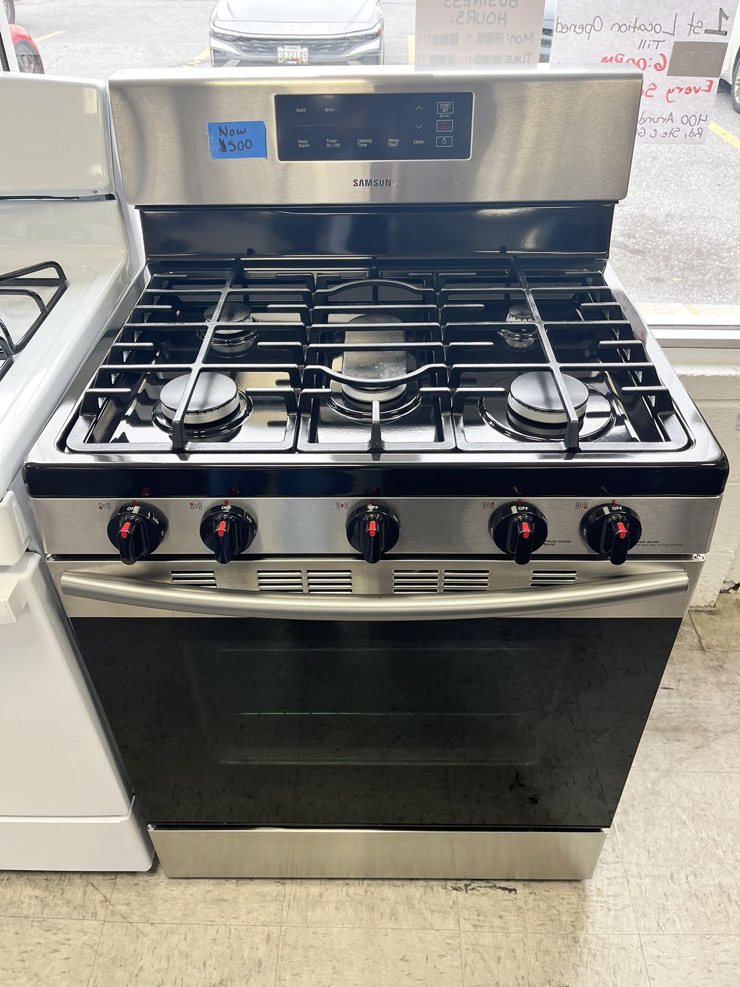 Samsung 30inch. 5-Burner In Gas Range Stainless Steel