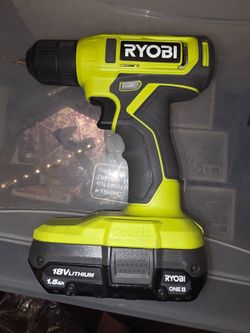 Ryobi 18V ONE+ Cordless Drill with Battery and charger port