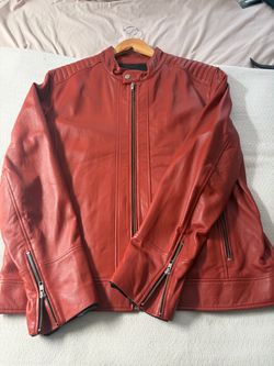AntÃlope Argentina Genuine Leather Jacket XXXL 3XL Oxblood Red Quilted Moto Biker