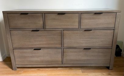 Natural grey 7 drawer dresser