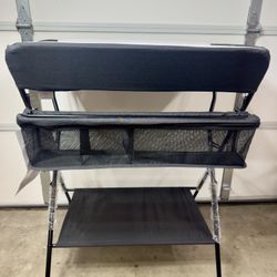 INFANS Baby Changing Table with Wheels, Portable Folding Diaper Station Nursery Organizer …