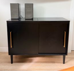 Crosley Everett Large Record Player Cabinet w/Vinyl Storage