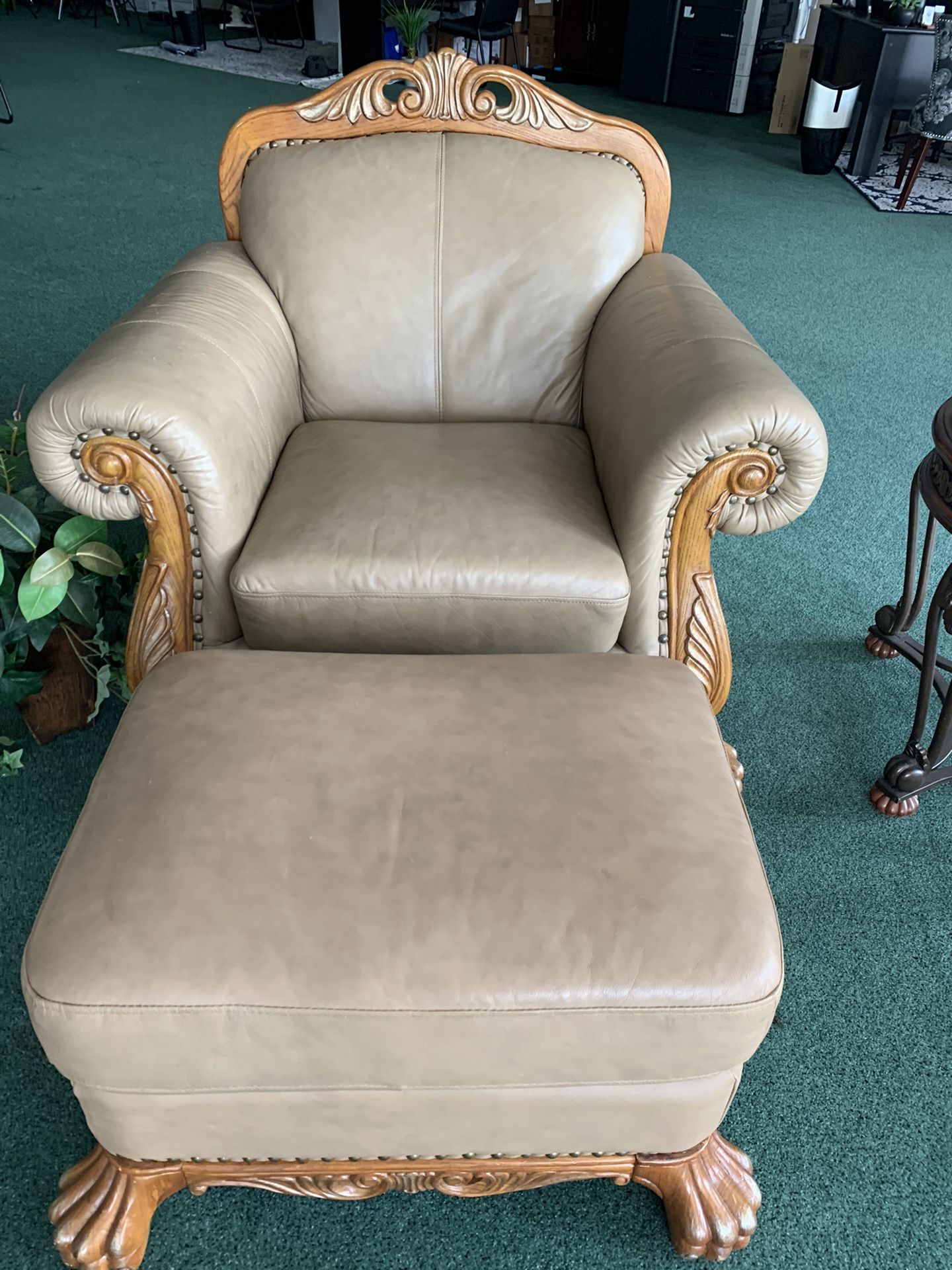 Large chair with ottoman