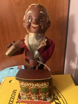 Vintage 1960’s Rosco Bartender Battery Operated Toy Works