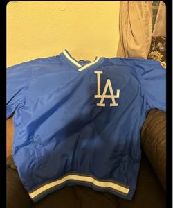 LA Dodgers Cooperstown Collection Anniversary Jacket Pull Over Sweater.