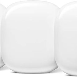 Google Nest WiFi Pro - 6E - Reliable Home Wi-Fi System with Fast Speed and Whole Home Coverage - Mesh Router - 3 Pack - Snow