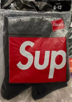 Supreme x Hanes Cushion Crew Socks 4-Pack
