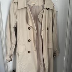 Michael Kors Women’s Beige Trench Coat - Size XL