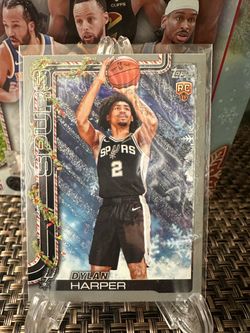 2025-26 Topps holiday silver glitter Dylan Harper H162 Rookie card
