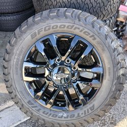 2026 NEW OEM ORIGINAL TAKEOFFS CHEVY SILVERADO TRAIL BOSS HD 2500 20 INCH TIRES BFGOODRICH ALL-TERRAIN NEW 100 % $ 2100 
