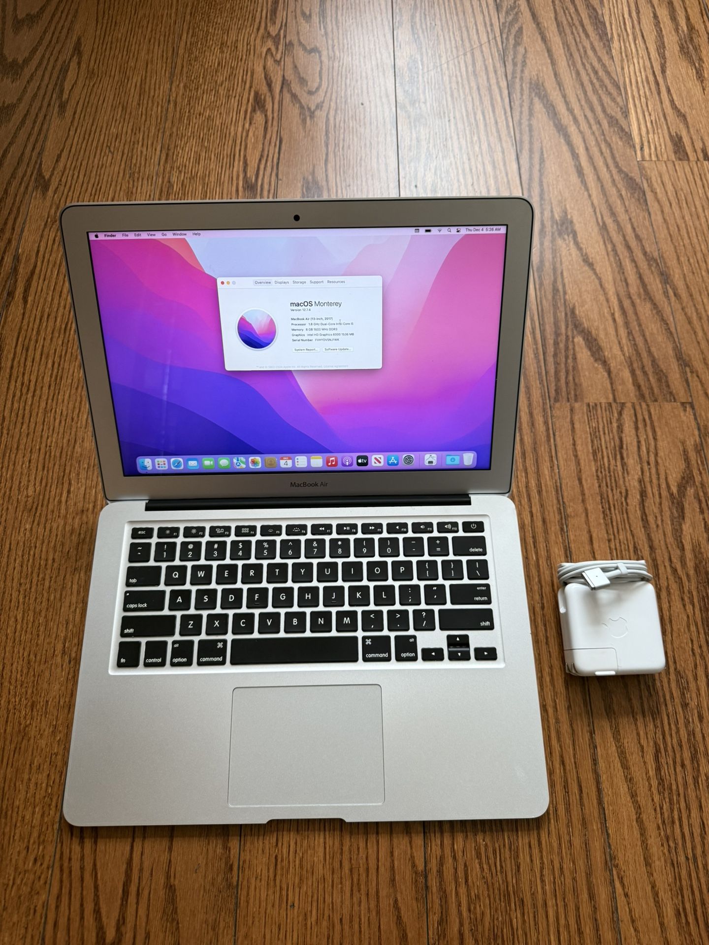 MacBook Air 13" 2017 A1466/8GB RAM/512GB SSD/Low Battery Cycle/Fully Functional/No remote management/DOE Retired MacBook