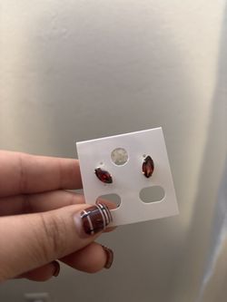 burgundy/red earrings