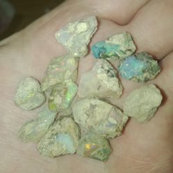 5.5ct Natural Ethiopian Black Fire Opal 