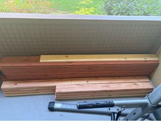 Fence pickets and spare wood