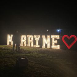 MARRY ME MARQUEE LETTERS