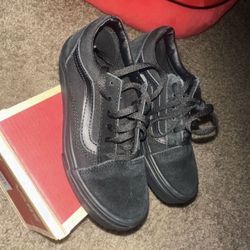 Kids Old Skool Black Vans 