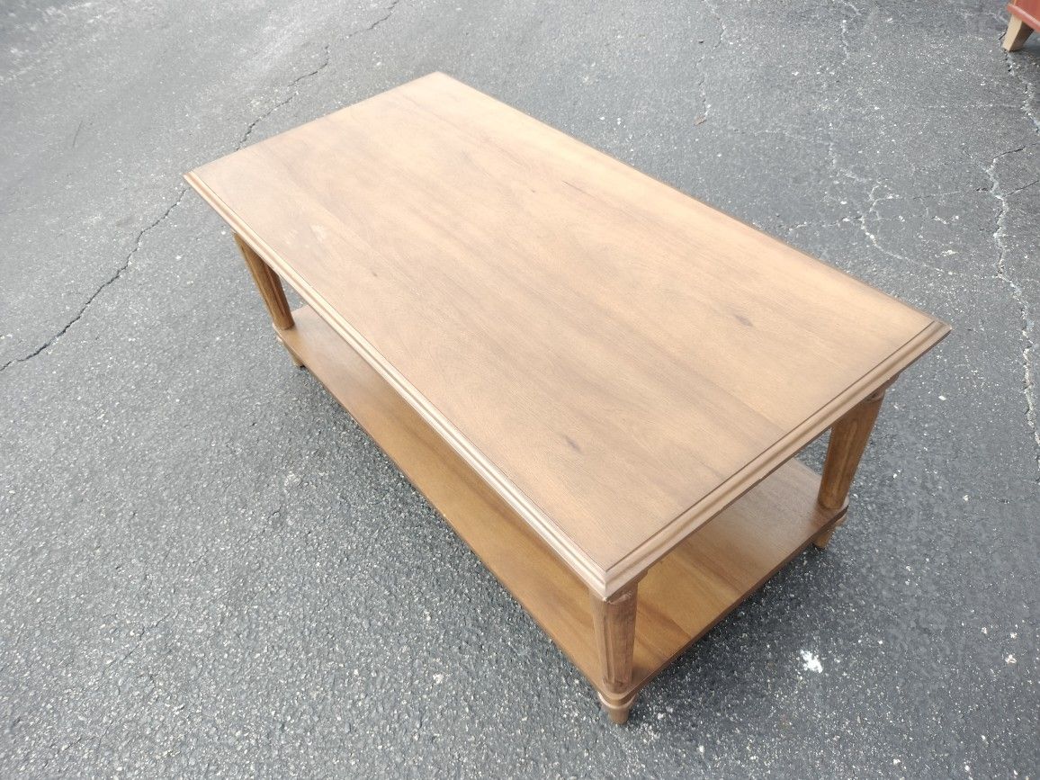 β¨ Modern Solid Wood Coffee Table π€ Beautiful Natural Finish β¨