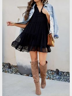 Cute new dress black womens large. Dress it up or down!  me