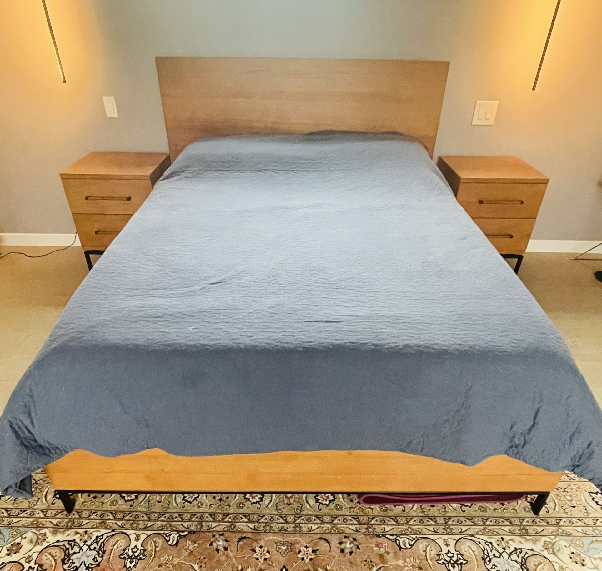 West Elm NASH Collection 4pc Bedroom Set - Teak & Metal (Rare) - $1,950 (Seattle)