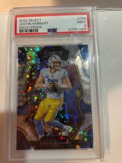 2022 Select Justin Herbert Disco Prizm PSA 9
