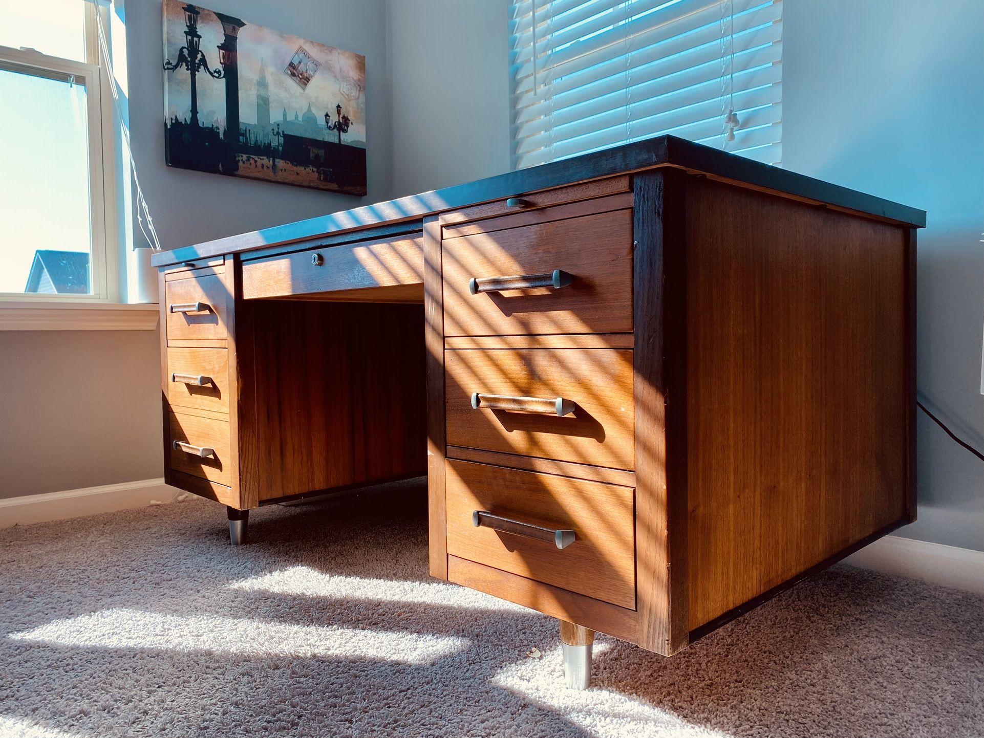 Alma Desk Company Mid Century Modern Desk
