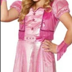New Pink Cowgirl Costume Girls Size 7/8 