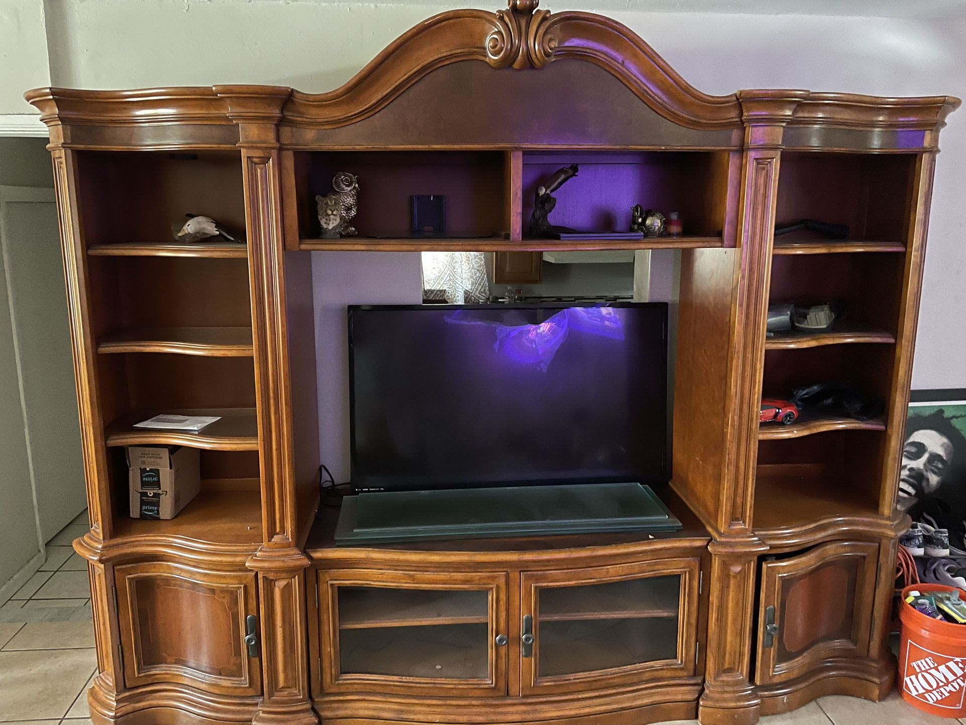 Oak Wood Entertainment Center