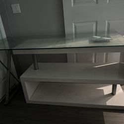 Glass TV STAND DESK