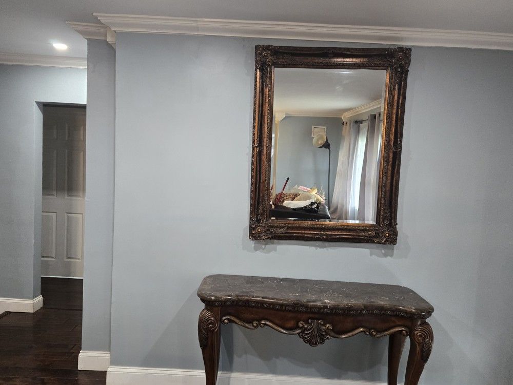 Console Table with Matching Mirror
