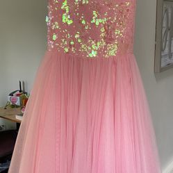 Justice Size 14 Pink Sequins dress