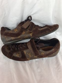 Louis Vuitton Brown Suede Monogram Globe Trotter Sneakers