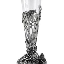 Royal Selangor Vintage Pewter And Glass Vase