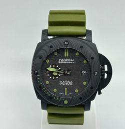 Panerai Submersible Marina Militare / Carbotech style (green accents)